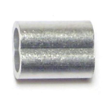 Midwest Fastener 1/8" Aluminum Rope Ferrules 1 12PK 74701